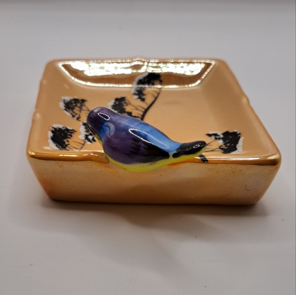 Vintage Ceramic Luster Bird Trinket dish - Picture 2 of 11